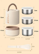 Ljojo 3-Layer Stainless Steel Thermal Lunch Box - BPA-Free Food Container