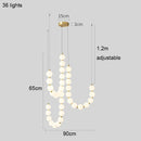 French Style Living Room Chandelier Light Luxury Creative Dining Table Bar Hanging Line Lamp Pearl String Pendant Lighting by Ljojo