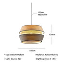 LED Chandelier Modern Wabi Sabi Wicker Pendant Lamp by Ljojo