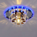 Ljojo Luxury Crystal Round LED Ceiling Light for Hallway and Kitchen