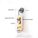 Ljojo Marble Stone LED Wall Sconce, Rotatable Switch, White Glass, Carbon Steel