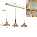 French Medieval Flower Glass Wall Lamp Wooden Retro Fixture by Ljojo