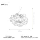 Ljojo Modern Acrylic Flower Chandelier for Bedroom and Dining Room