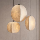 Nordic Linen Led Pendant Light Modern Wabi Sabi Fixture by Ljojo