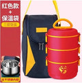 Ljojo 304 Stainless Steel Insulated Lunch Box - Student Microwave Heating Portable Container