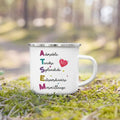Enamel French Printed Coffee Cup with Handle - Best Thanks Gift for Atsem by Ljojo