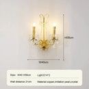 French Crystal Pearl Wall Lamp | Elegant Retro Candle Light for Bedroom and Living Room by Ljojo