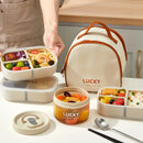Ljojo 3 Grids Stackable Lunch Box - Portable Detachable Food Container