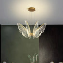 Ljojo Lotus Leaf Chandelier: Elegant LED Butterfly Lamp for Dining Room and Bedroom