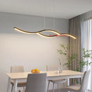 Black White LED Line Pendant Light Modern Nordic Minimalist Lighting by Ljojo