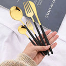 Ljojo 40Pcs Stainless Steel Cutlery Set for Dining and Kitchen