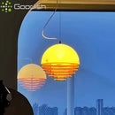 Ljojo Nordic Sunset Orange LED Pendant Lights for Living Room Home Decoration