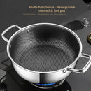Ljojo 410 Stainless Steel Non-Stick Soup Pot with Lid - Induction Cooker Compatible