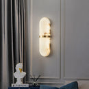 Ljojo LED Semicylinder Wall Light 12W - Imitation Marble Decor Sconce for Home Décor