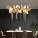 Gold LED Glass Hanging Chandelier - European High-end Ceiling Decor by Ljojo
