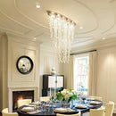 Ljojo LED Crystal Chandelier, Luxury Oval Design for Dining, Living, Restaurant, Shop