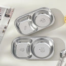 Ljojo Mini Stainless Steel Divided Children's Dinner Plate - Cute & Durable