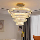 Ljojo Luxury Crystal Living Room Chandelier Pendant Light Glass Ceiling Lamp