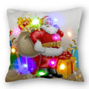 Christmas Santa LED Light Pillowcase for Home Decor, 45x45cm - Ljojo