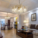 Ljojo Luxury Crystal Chandelier: Modern Retro Living Room Bedroom Lighting