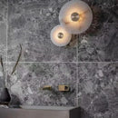 Spanish Natural Marble Wall Lamp All Copper LED Sconce Luxury Light for Living Room Bedroom by Ljojo