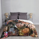 Ljojo Luxury Photo Collage Throw Blanket - Decorative Sofas Blankets