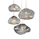 Smoke Gray Glass Chandelier Lighting Art Blown Glass Chandelier for Restaurant Decor by Ljojo