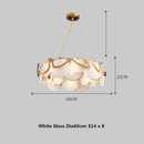 Ljojo Luxury Glass and Gold Pendant Light for Modern Dining Room