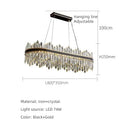 Ljojo Luxury Crystal Chandelier Black Gold LED Modern Home Decoration Dining Room Light