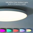 Ljojo 38cm Round Smart Ceiling Light: RGB Ambient, APP Remote Dimming, Voice Control