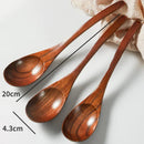 Ljojo Long Handle Wooden Ramen Spoon 3PCS Set