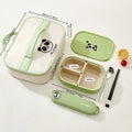 Ljojo 3-Grid Microwave Lunch Box Stackable Food Container