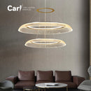 Ljojo Modern LED Ring Chandelier Luxury Restaurant Living Room Bedroom Villa Home Decoration