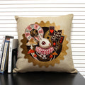 Ljojo Mermaid Linen Cushion Cover for Living Room Sofa Decoration