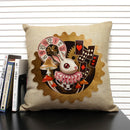 Ljojo Mermaid Linen Cushion Cover for Living Room Sofa Decoration