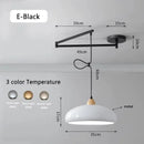 Modern Rocking Arm Pendant Lamp Movable Hanging Chandelier for Living Room by Ljojo