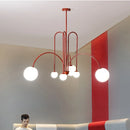 Ljojo Geometric Chandelier Glass Pendant Light - Modern Ceiling Suspension Lamp for Living Dining Room