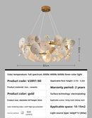 Ljojo Luxury Lotus Leaf Chandelier: Elegant Lighting for Home, Hotel, and Dining Area