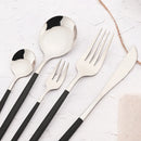 Ljojo 30-Piece Silver Stainless Steel Cutlery Set for Party Kitchen