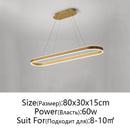Modern LED Restaurant Chandelier Nordic Aluminum Pendant Light for Kitchen Living Room, Ljojo