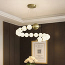 Modern French Cream Pearl LED Pendant Light Chandelier for Living Room by Ljojo