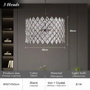 Luxury Gold K9 Crystal Chandelier for Bedroom Dining Room | Elegant Round Pendant Light by Ljojo