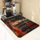 Autumn Scenery Kitchen Absorbent Draining Mat by Ljojo - Quick Dry Dish Drying Mat