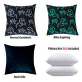 Ljojo Luminous Ghost Print Glow Pillowcase 18x18 Inch Party Decor - Sofa Bed Decoration