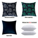 Ljojo Luminous Ghost Print Glow Pillowcase 18x18 Inch Party Decor - Sofa Bed Decoration