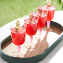 Ljojo 150ml Disposable Clear Plastic Champagne Glasses for Weddings & Parties