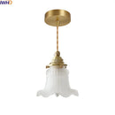 Ljojo Modern 4w LED Glass Copper Hanging Lamp White Pendant Light Fixtures