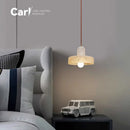 French Natural Marble Pendant Light for Hotel Bar Counter Entryway Bedroom Atmosphere - Ljojo