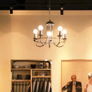 Ljojo Bauhaus Round Metal LED Pendant Lights French Retro Industrial Hanging Lamp