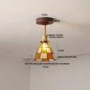 Ljojo LED Glass Ceiling Lamp Modern Yellow Lighting for Home Restaurant Hallway